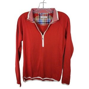 Peter Millar Size Small Golf 1/4 Zip Pullover Red Stretch Women's Sweater